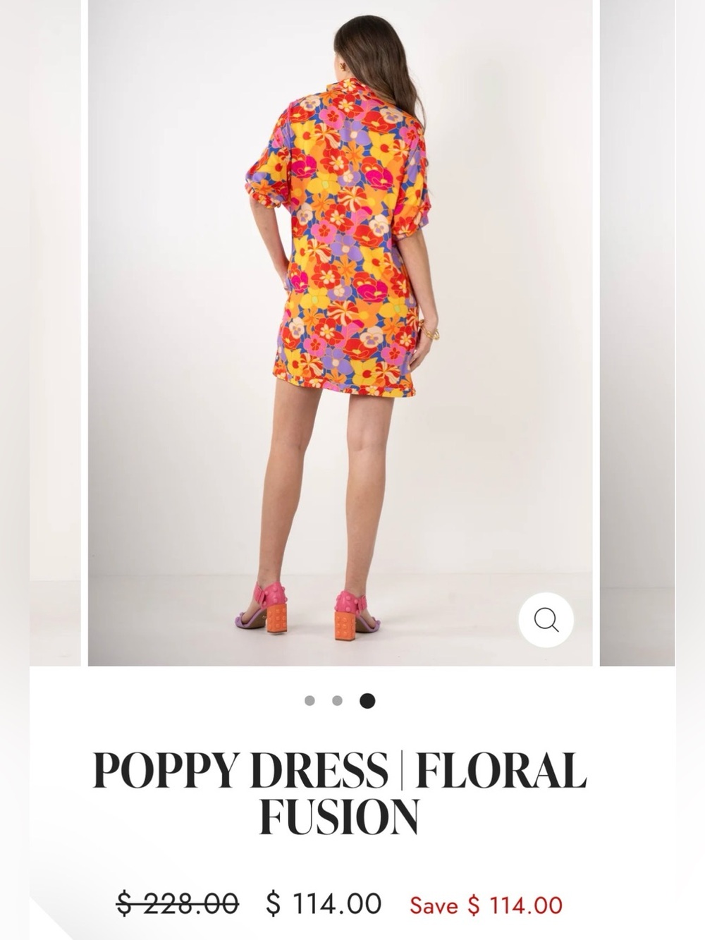 Emily McCarthy NWT Dress, Poppy Floral Fushion, Size Small. - Picture 6 of 6